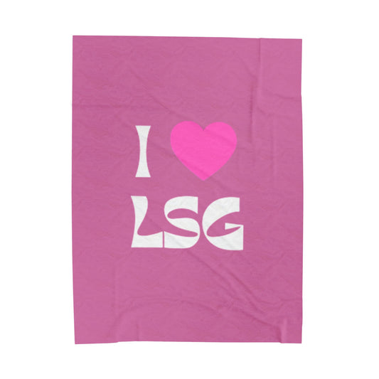 I <3 LSG Plush Blanket- Pink