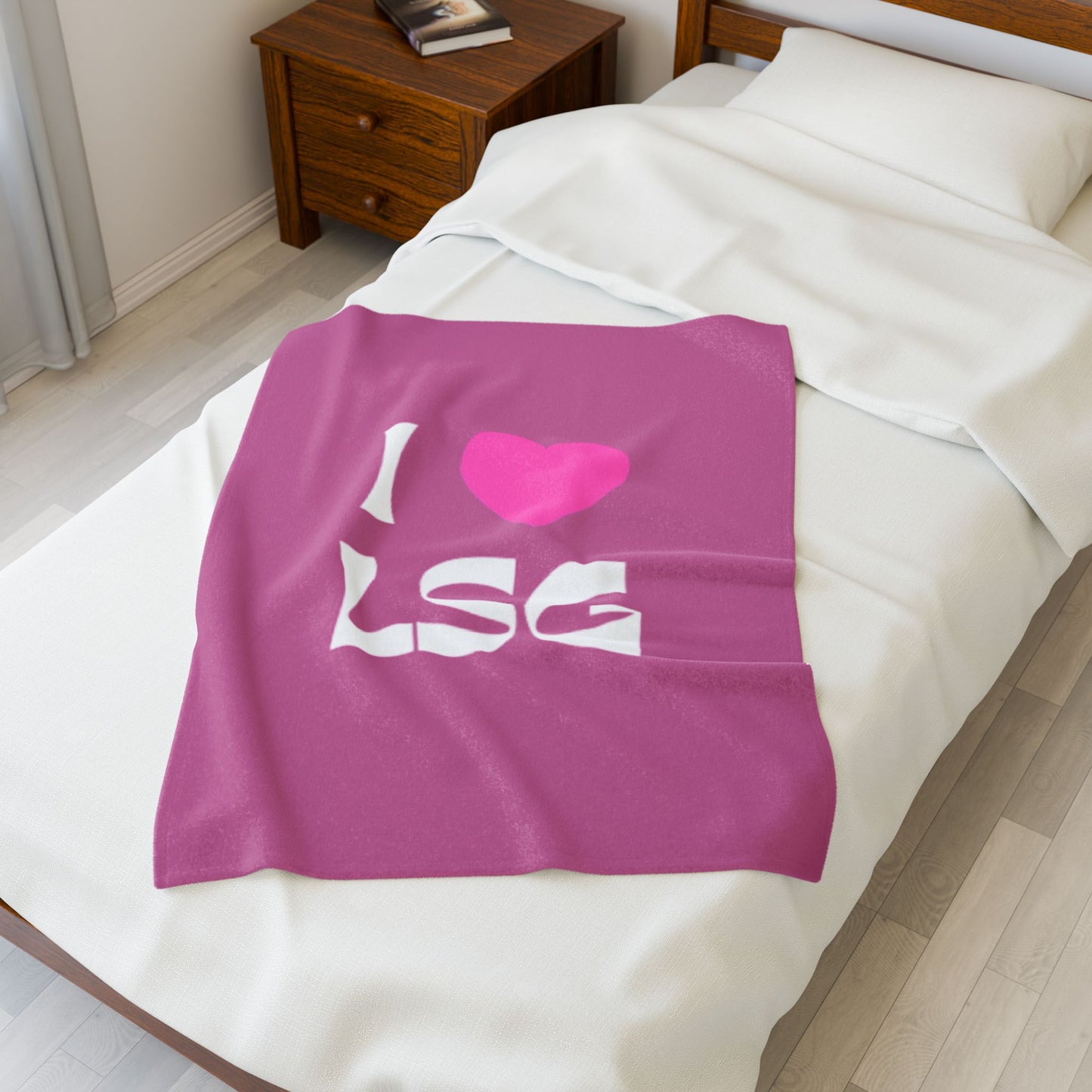 I <3 LSG Plush Blanket- Pink