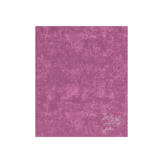 Crushed Velvet Blanket- Pink