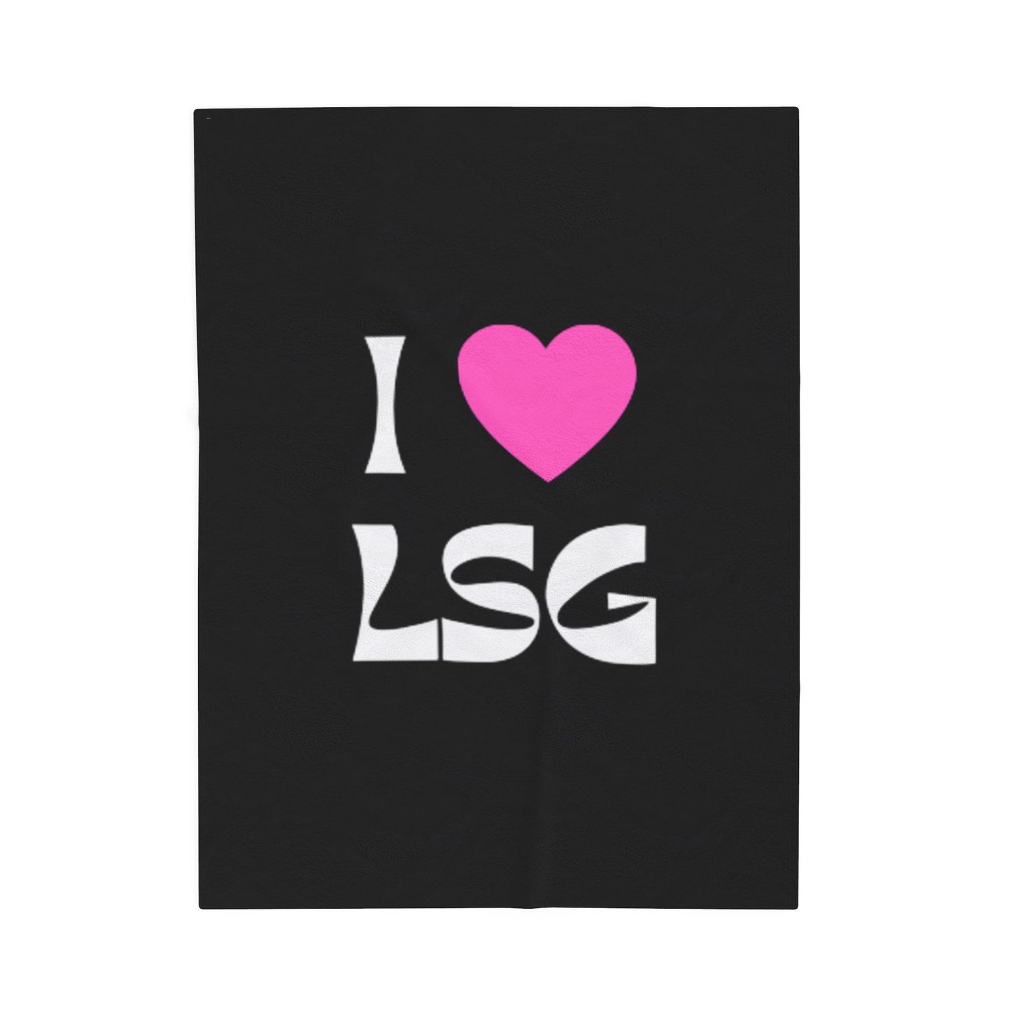 I <3 LSG Plush Blanket- Black