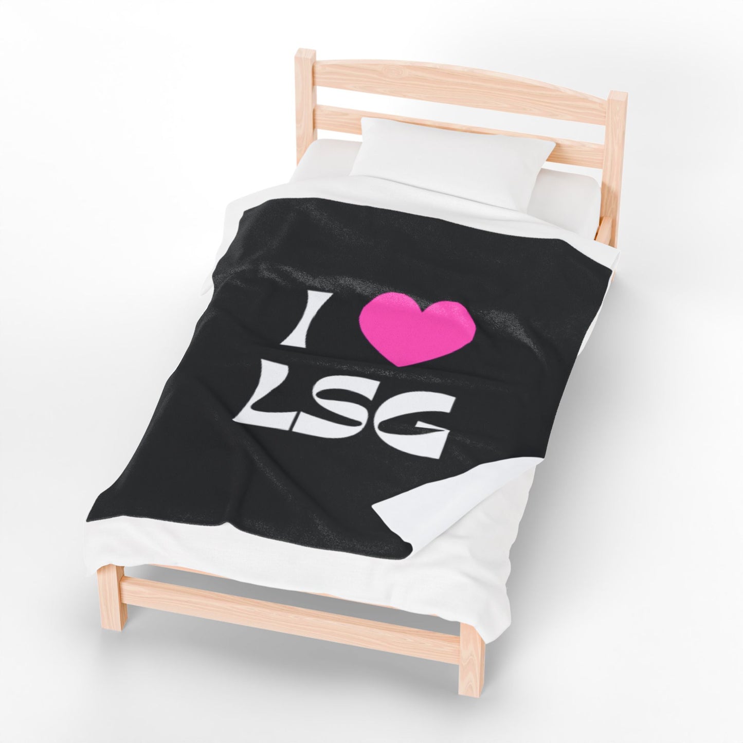 I <3 LSG Plush Blanket- Black