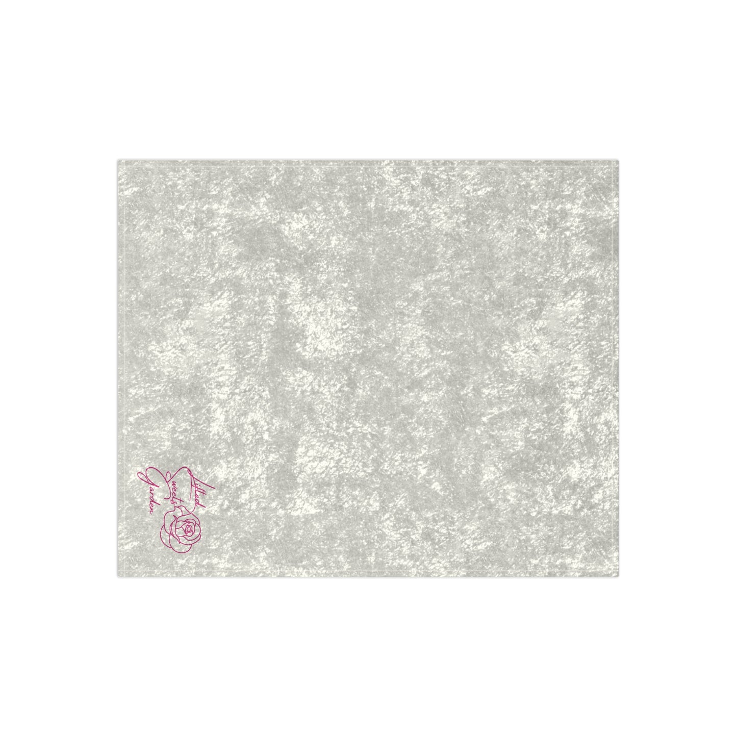 Crushed Velvet Blanket- White