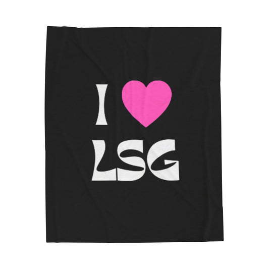 I <3 LSG Plush Blanket- Black