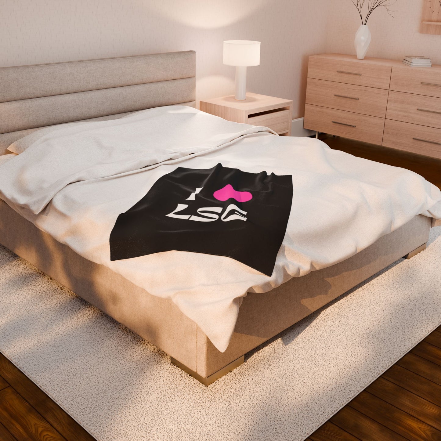 I <3 LSG Plush Blanket- Black