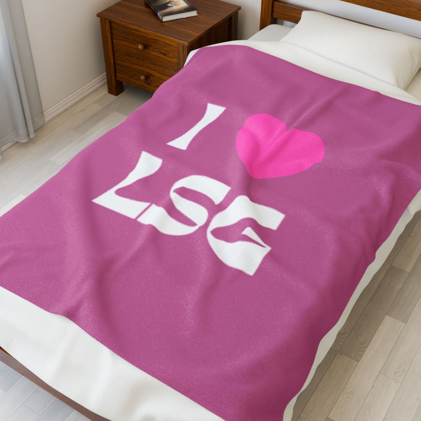 I <3 LSG Plush Blanket- Pink