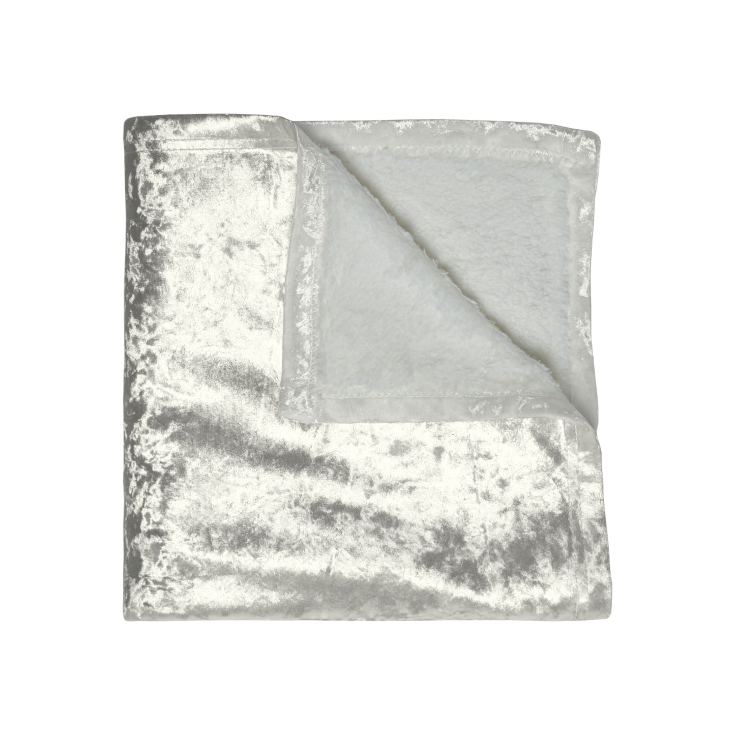 Crushed Velvet Blanket- White