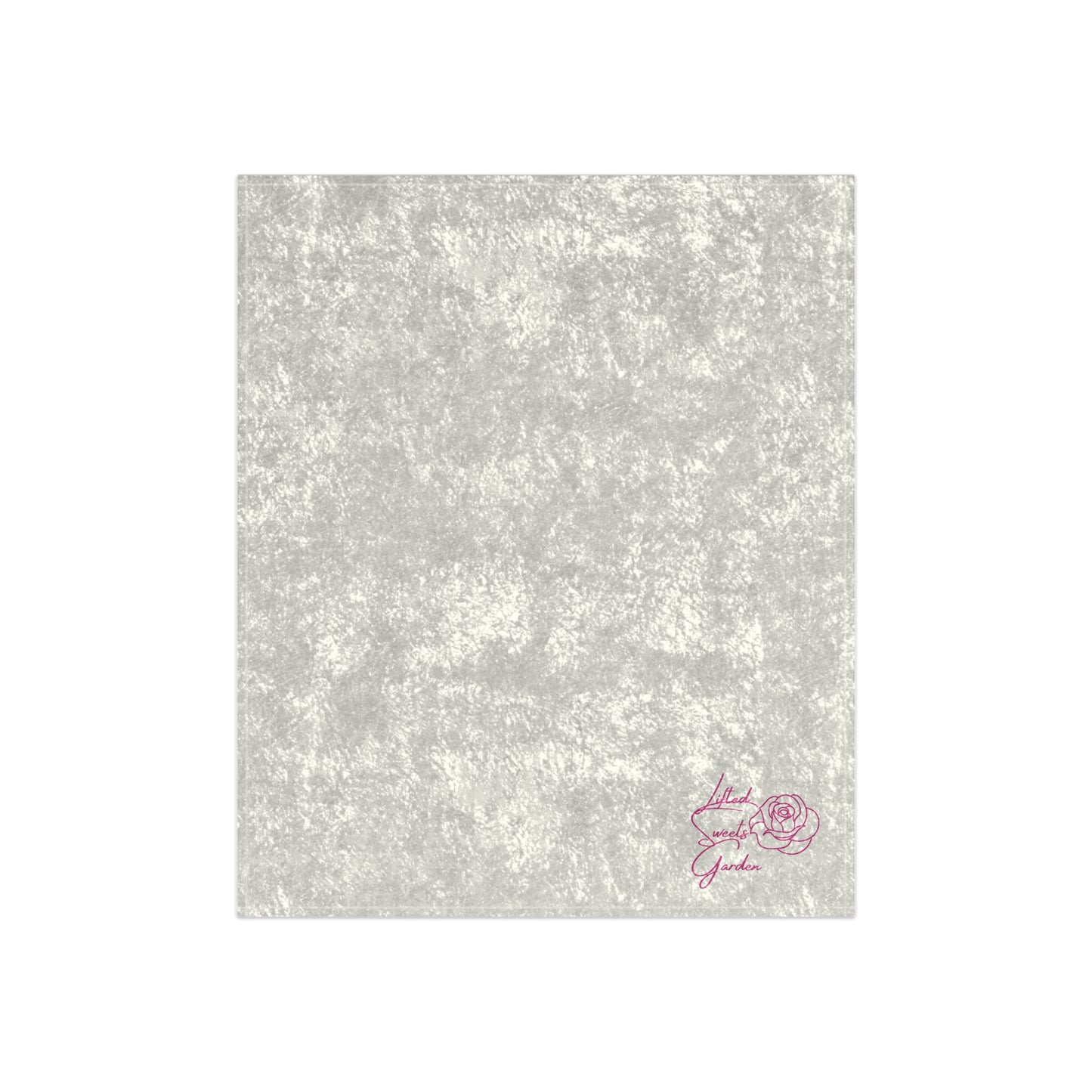 Crushed Velvet Blanket- White