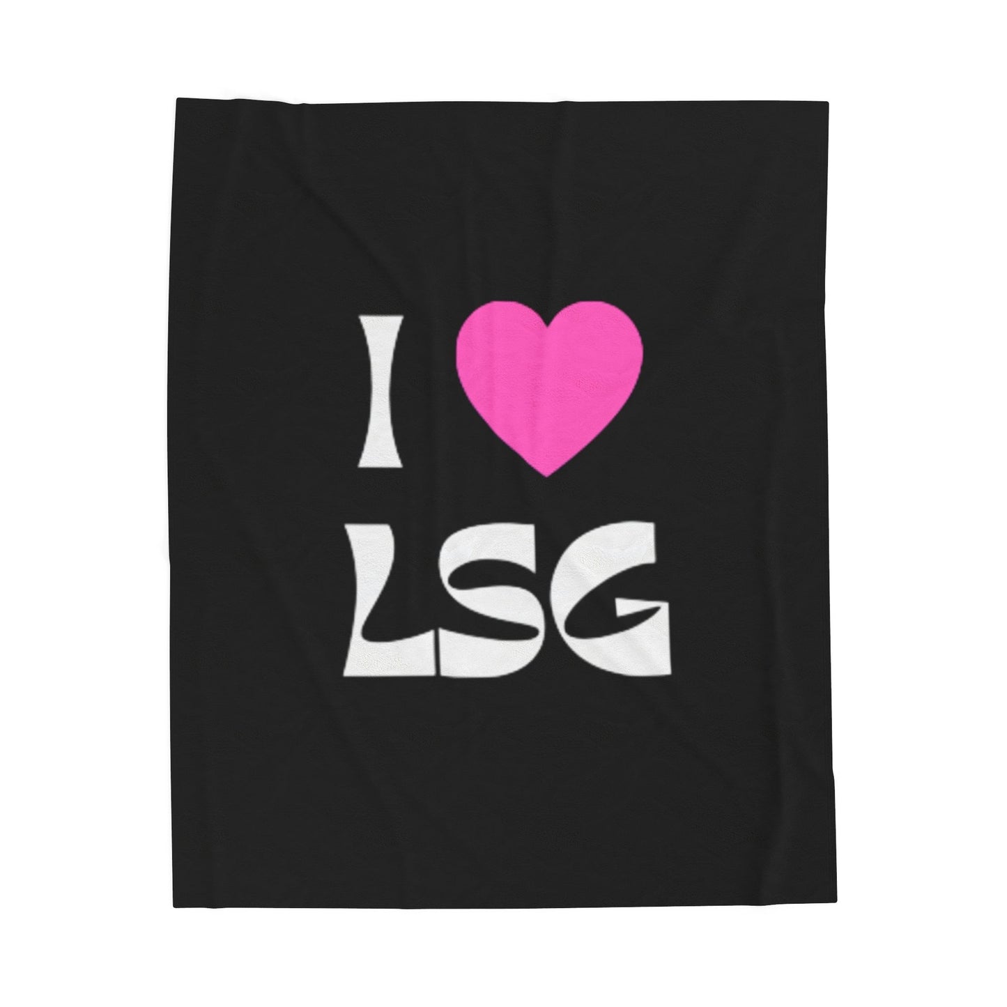 I <3 LSG Plush Blanket- Black