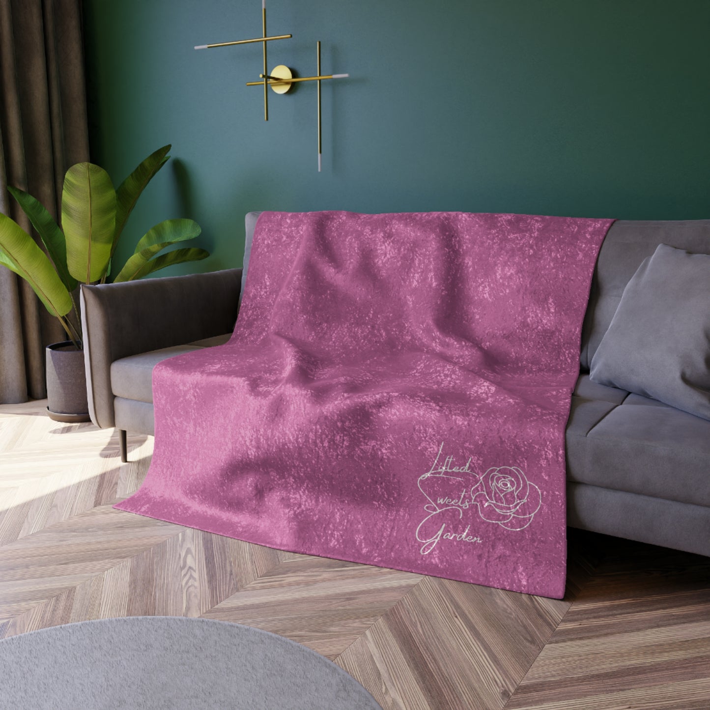 Crushed Velvet Blanket- Pink